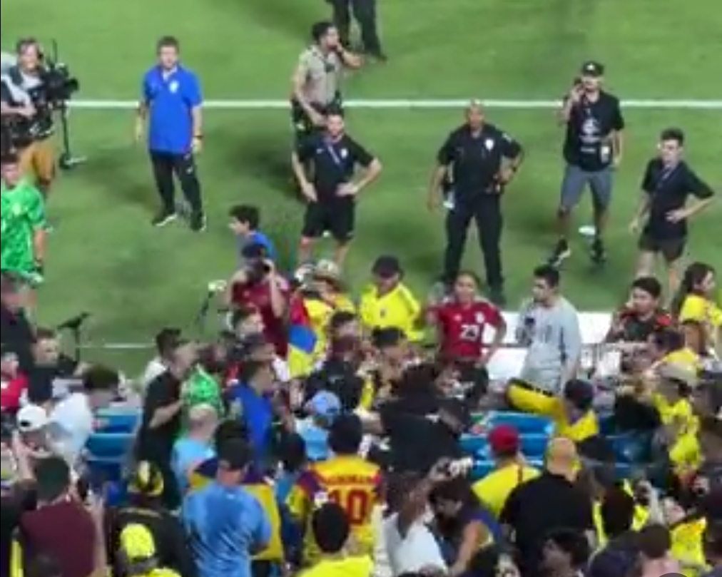 (VIDEO) Chaos in Stands: Darwin Nunez Clashes with Fans After Uruguay’s Loss to Colombia