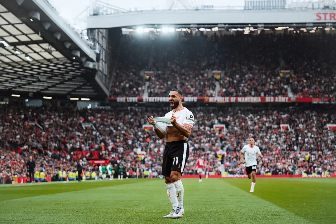 Watch: Mohamed Salah Nets Another Goal at Old Trafford Amid Manchester United Collapse